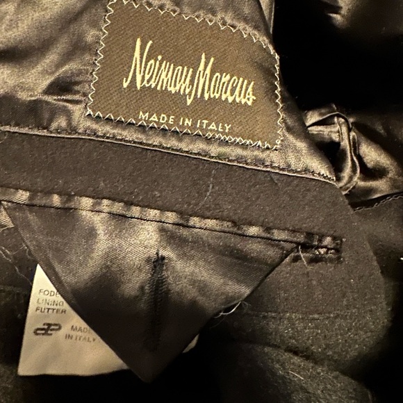 Neiman Marcus made in Italy SZ 42 Cashmere Blend Peacoat - Picture 11 of 12